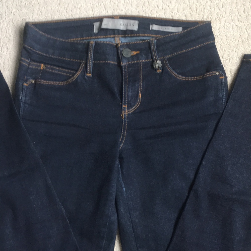 Guess Curvex X Navy Blue Skinny Jeans - Like New! - Picture 13 of 14